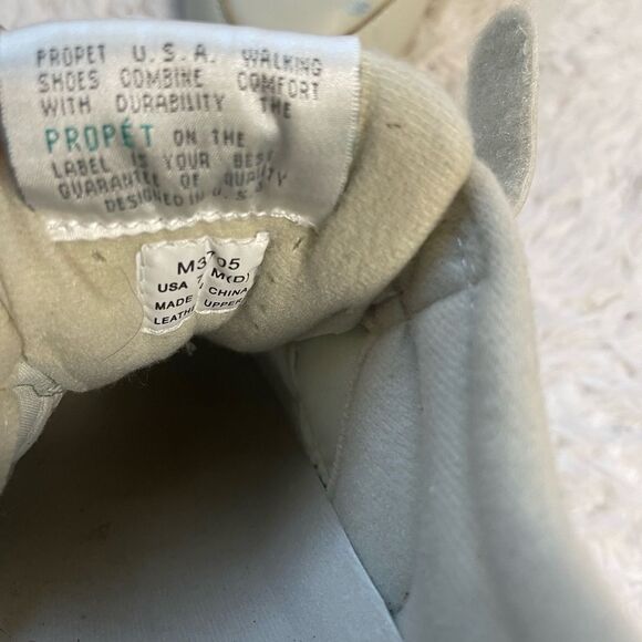 Propet Men's Life Walker Strap Comfort Walking Shoes Leather Beige Size 7 - Picture 7 of 11